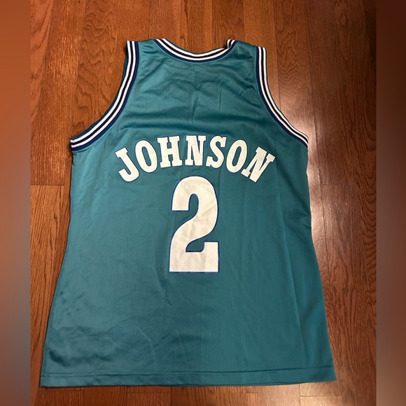 Vintage Champion Larry Johnson jersey. Charlotte Hornets NBA 90’s. Size 40 - Picture 4 of 5